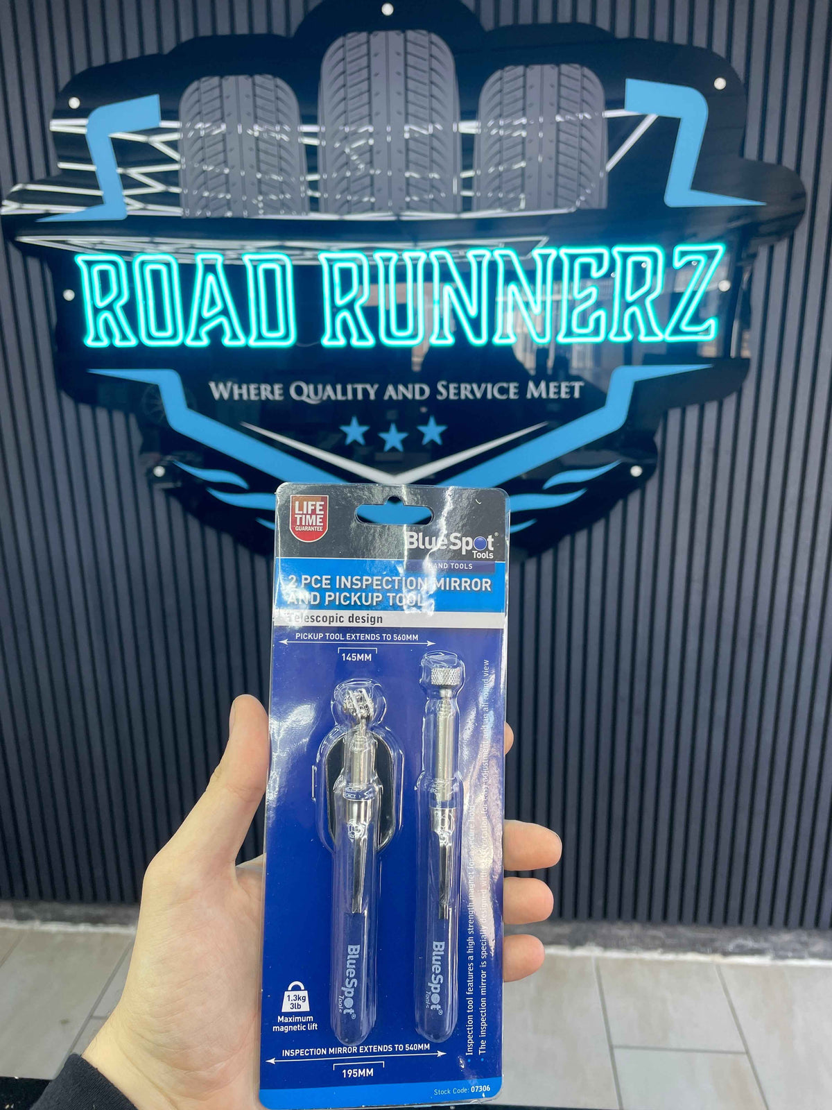 BLUESPOT 2 PCE INSPECTION MIRROR AND PICKUP TOOL