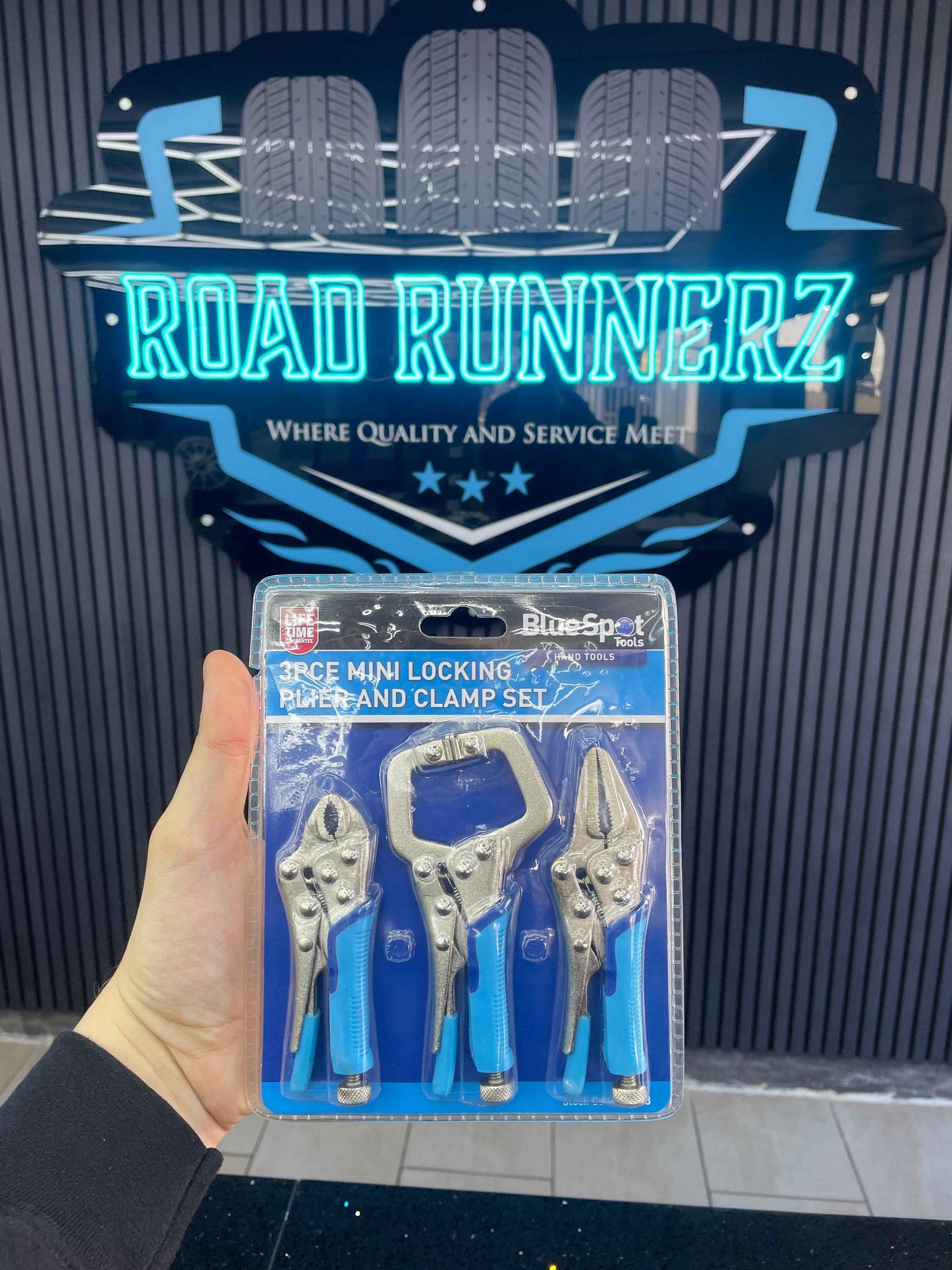 BLUESPOT 3PCE MINI LOCKING PLIER AND CLAMP SET