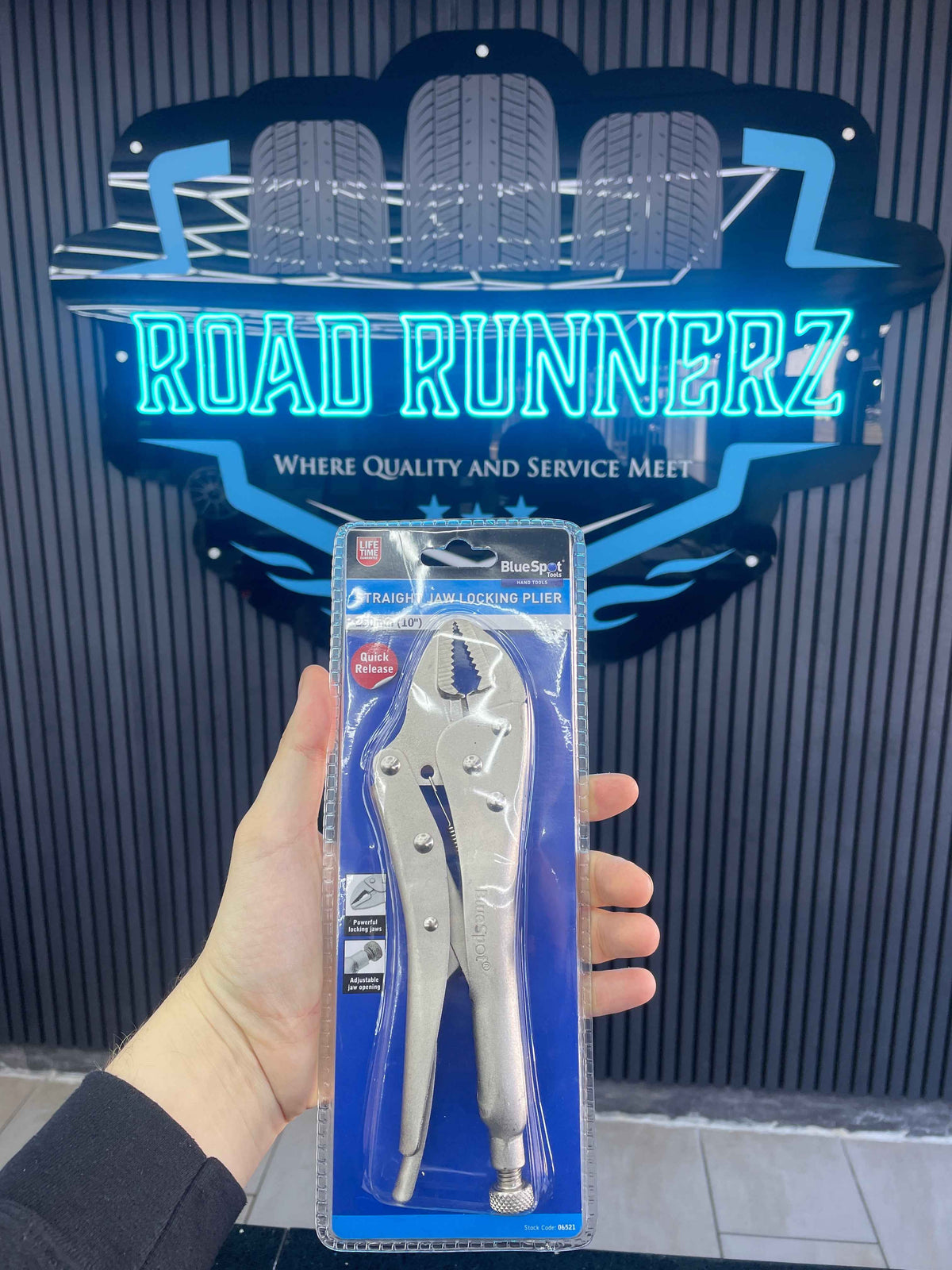 BLUESPOT STRAIGHT JAW LOCKING PLIER 250MM 10”