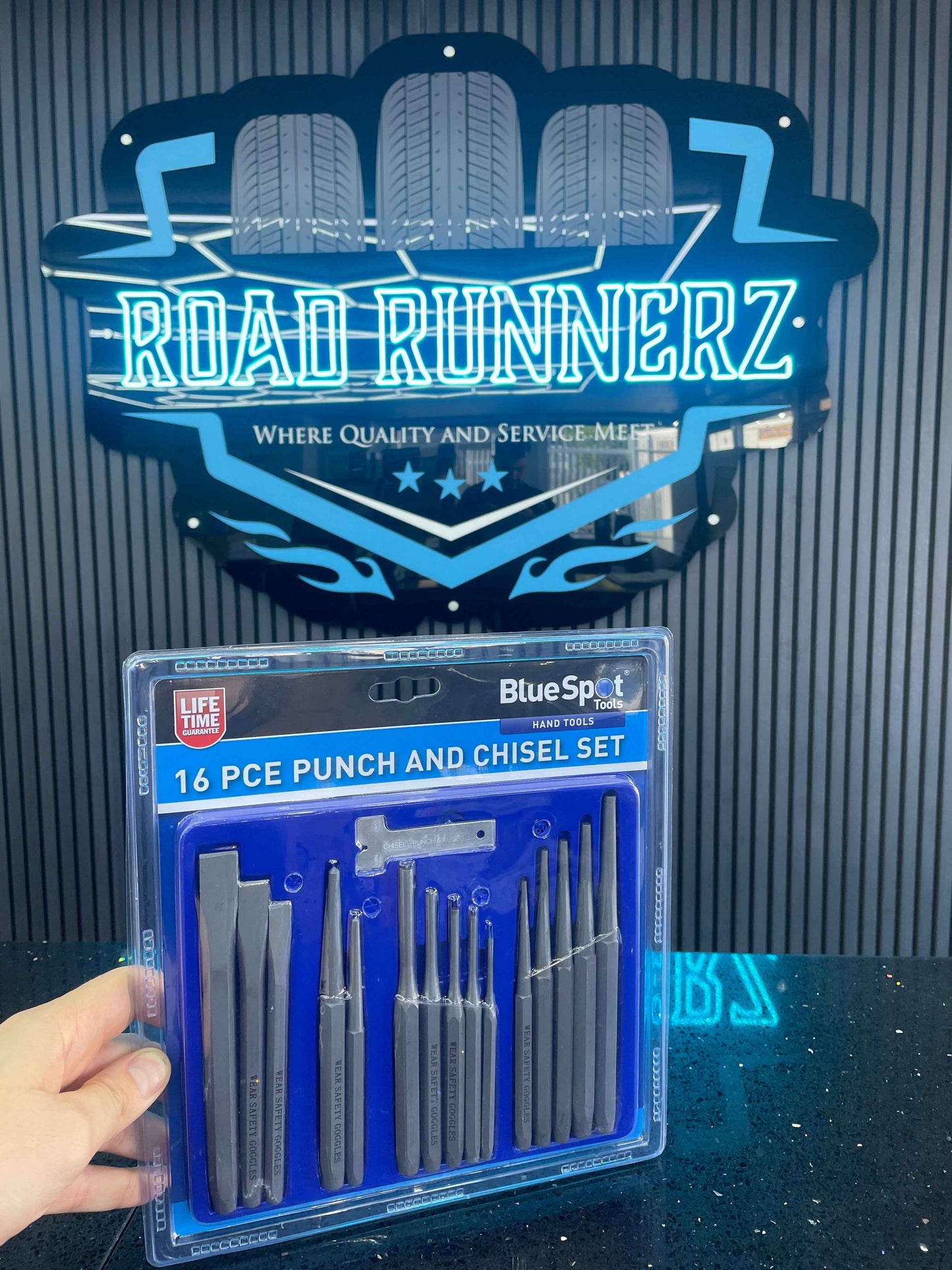 BLUESPOT 16 PCE PUNCH AND CHISEL SET