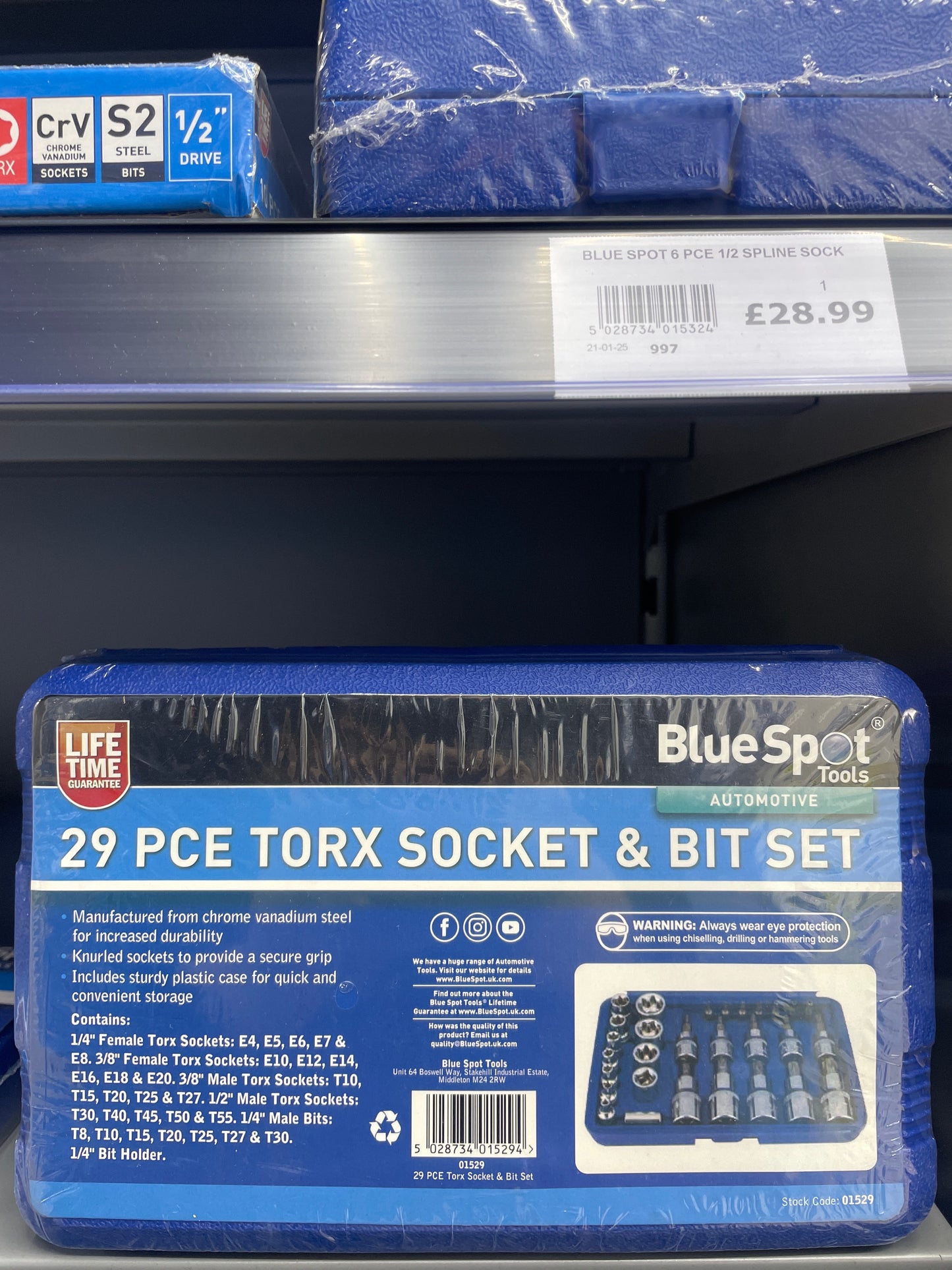 BLUESPOT 29 PCE TORX SOCKET & BIT SET
