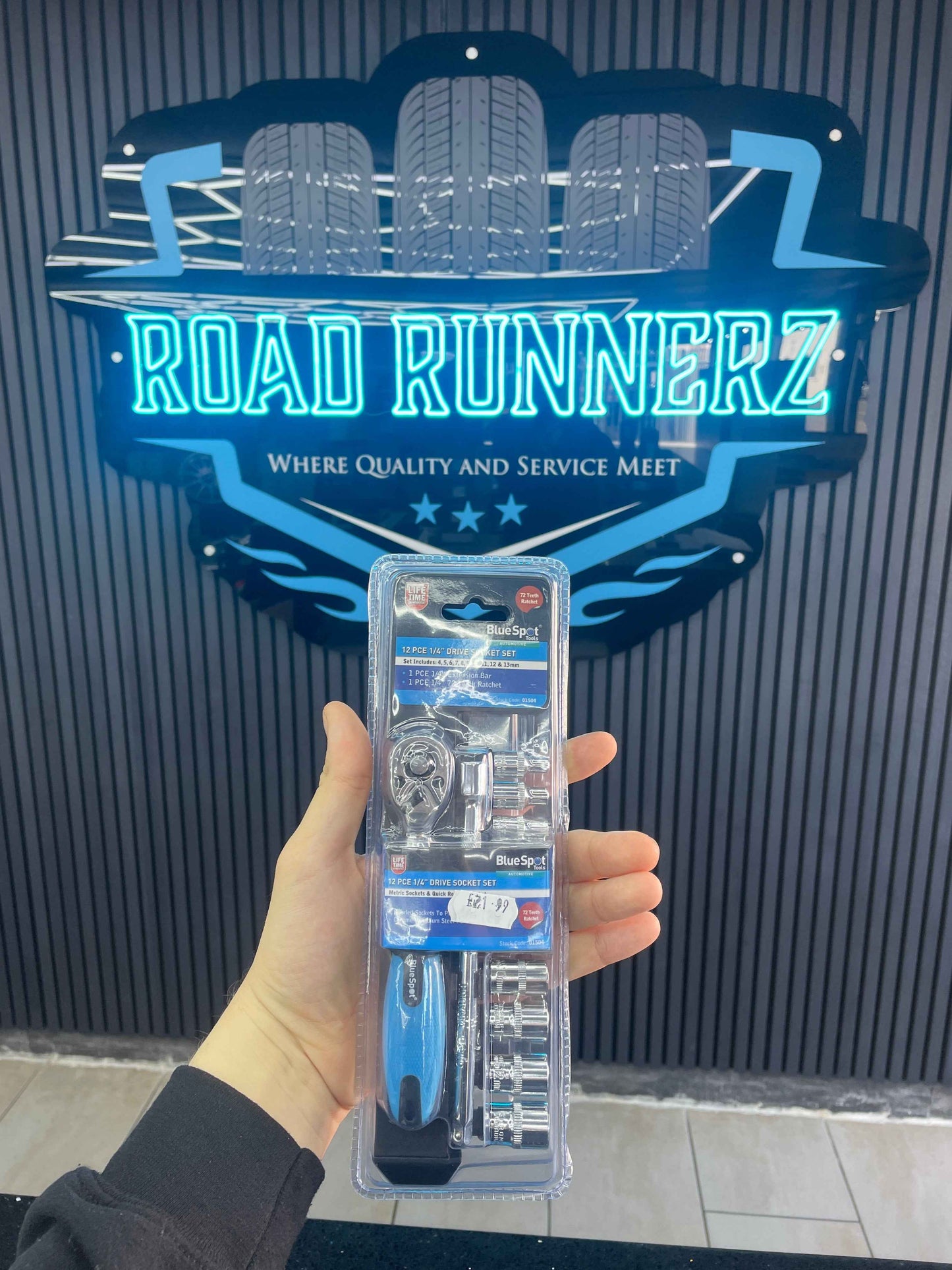 BLUESPOT 12 PCE 1/4” DRIVE SOCKET SET