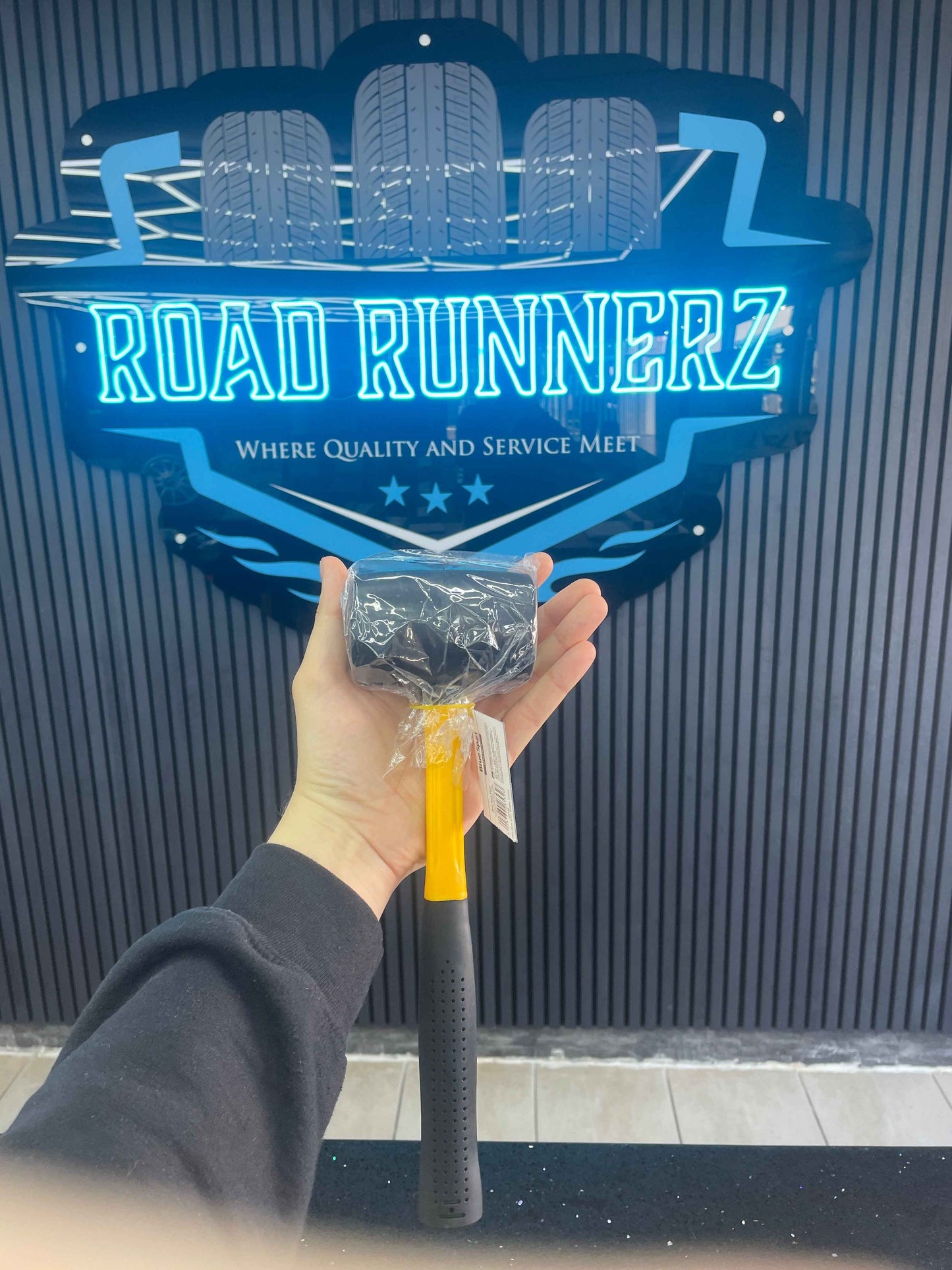 BLUESPOT 16OZ FIBRE GLASS RUBBER MALLET