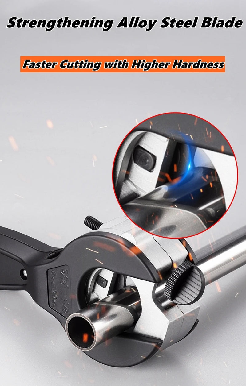 Ratcheting Tubing Cutter 8-29Mm Universal Pipe Cutter Stainless Steel Copper Aluminium Ratchet Scissors Hose Cutting Hand Tools