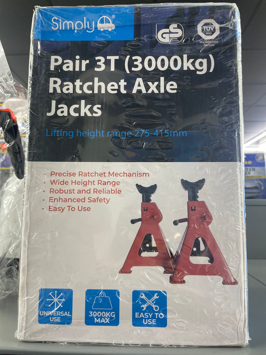 SIMPLY PAIR 3T (3000KG) RATCHET AXLE JACKS