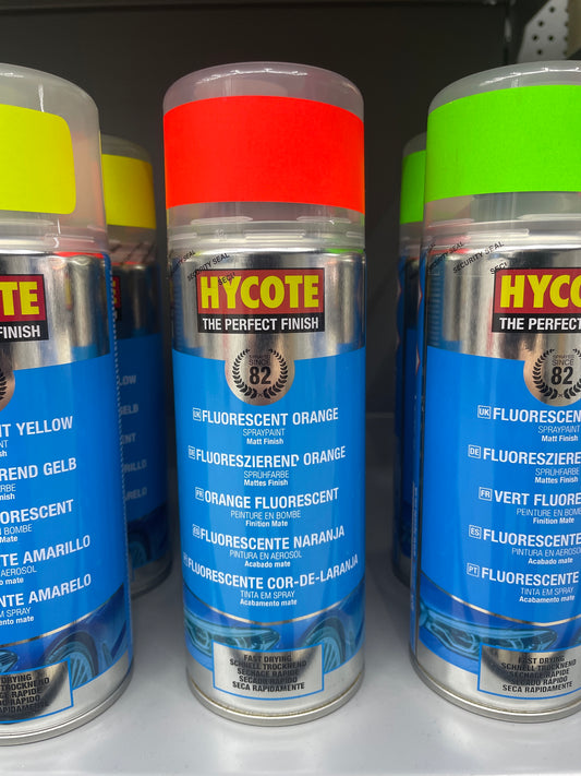 HYCOTE FLUORESCENT ORANGE SPRAY PAINT MATT FINISH