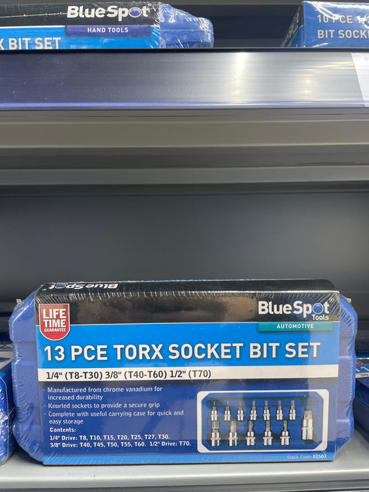 BLUESPOT 13 PCE TORX SOCKET BIT SET