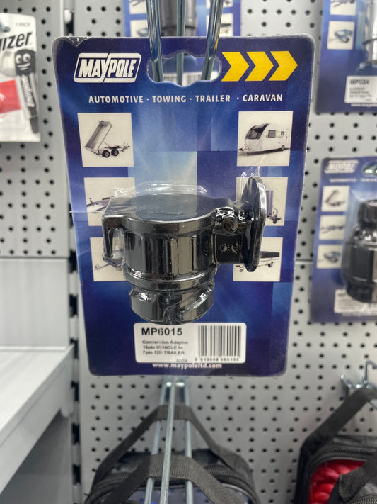MAYPOLE CONVERSION ADAPTOR 13 PIN VEHICLE TO 7 PIN TRAILER