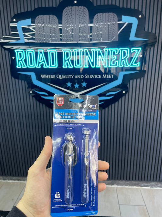 BLUESPOT 2 PCE INSPECTION MIRROR AND PICKUP TOOL