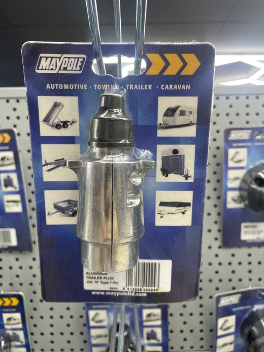 MAYPOLE ALUMINIUM TRAILER PLUG 12V N TYPE 7 PIN