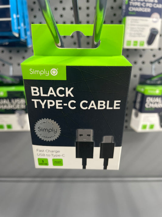 SIMPLY BLACK TYPE-C CABLE