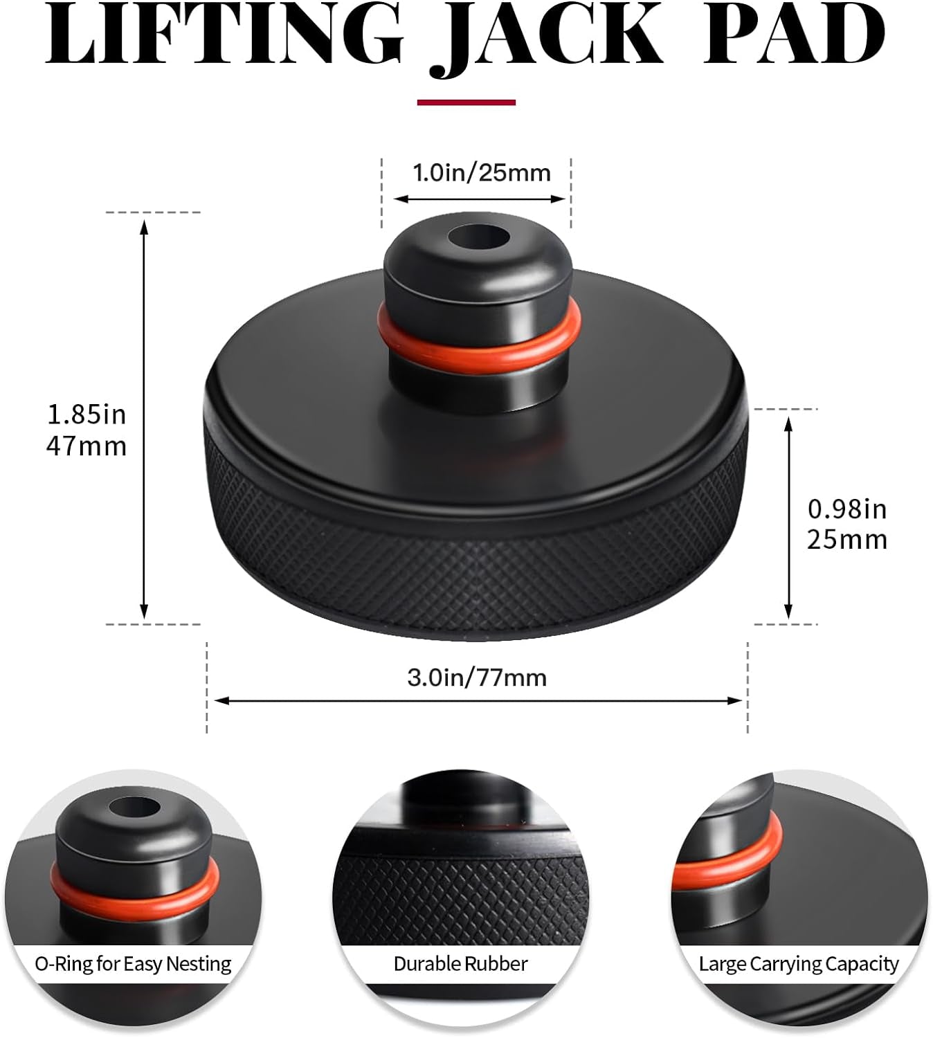 Lifting Jack Pad for Tesla Model 3 S X Y, 4 Pucks with a Storage Case, Accessories for Tesla Vehicles