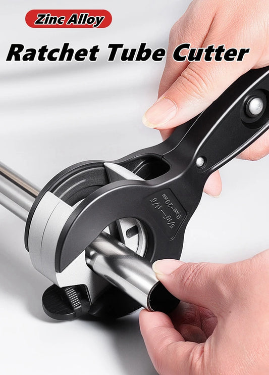 Ratcheting Tubing Cutter 8-29Mm Universal Pipe Cutter Stainless Steel Copper Aluminium Ratchet Scissors Hose Cutting Hand Tools