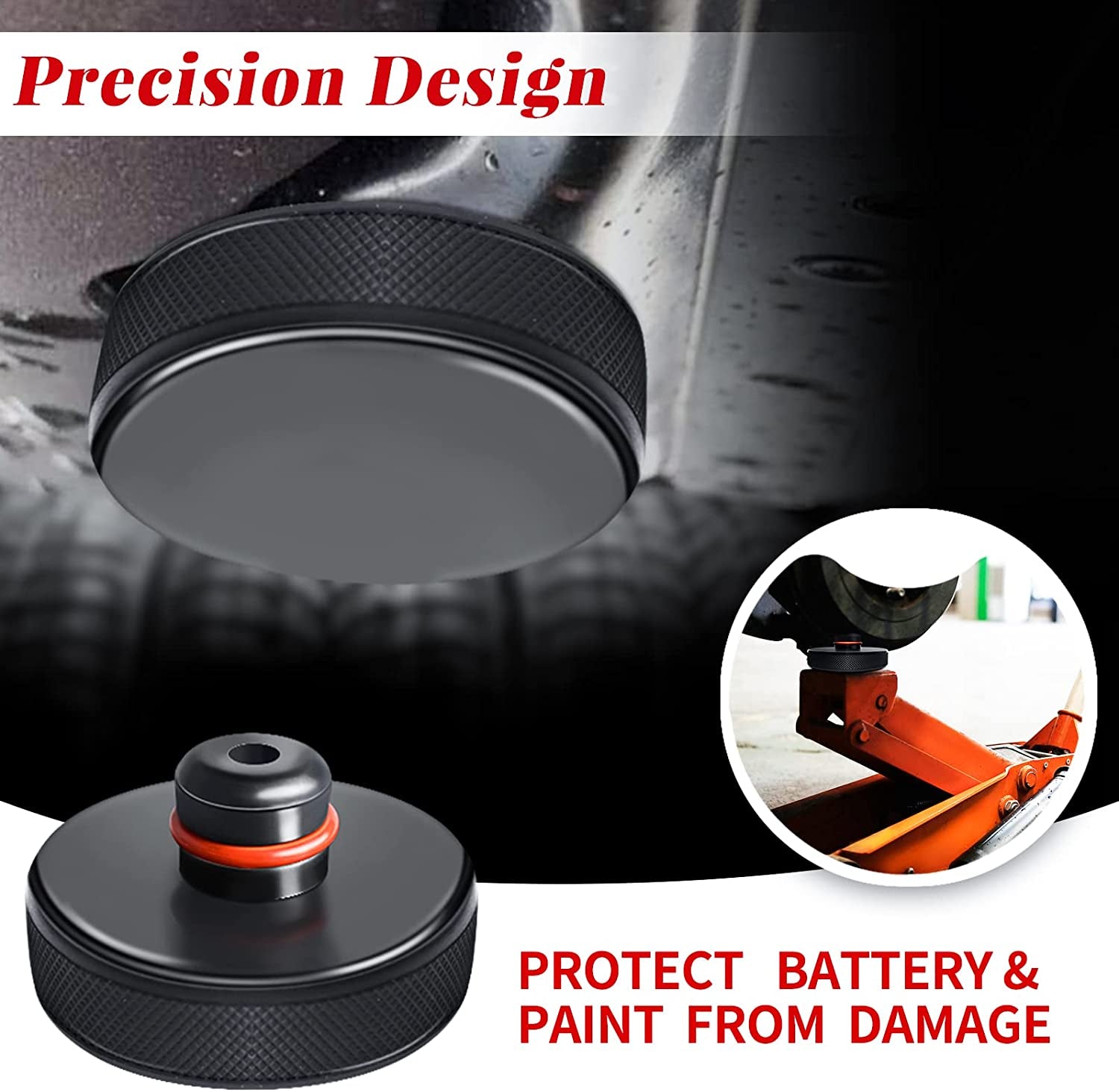 Lifting Jack Pad for Tesla Model 3 S X Y, 4 Pucks with a Storage Case, Accessories for Tesla Vehicles