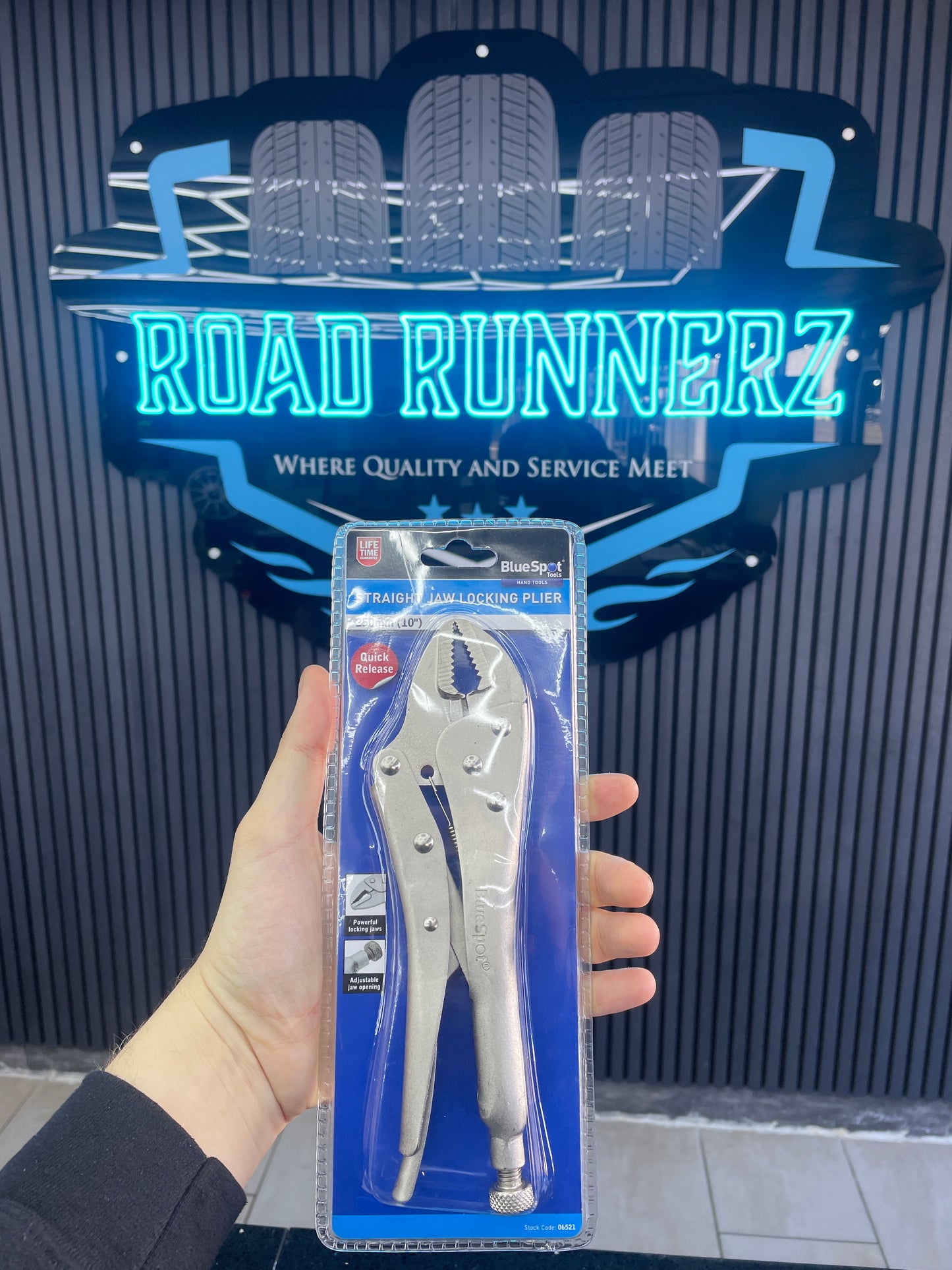 BLUESPOT STRAIGHT JAW LOCKING PLIER 250MM 10”