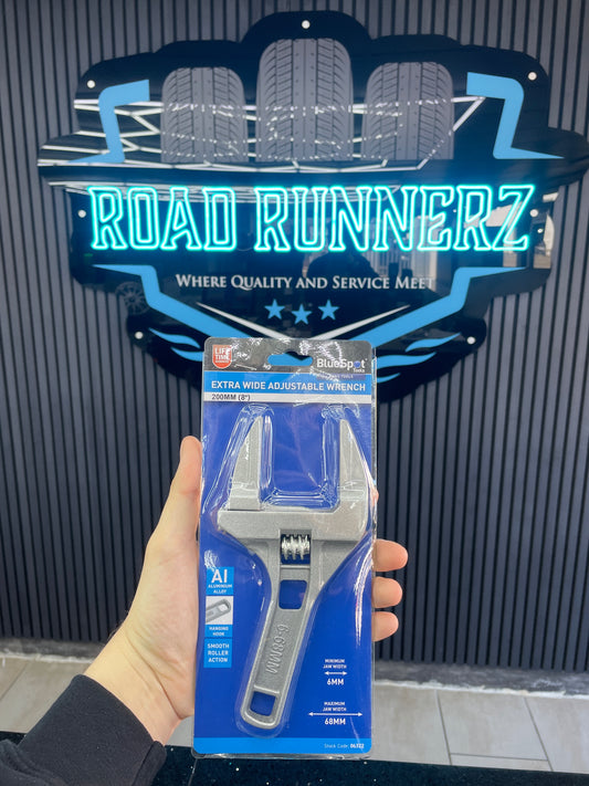 BLUESPOT EXTRA WIDE ADJUSTABLE WRENCH 200MM 8”
