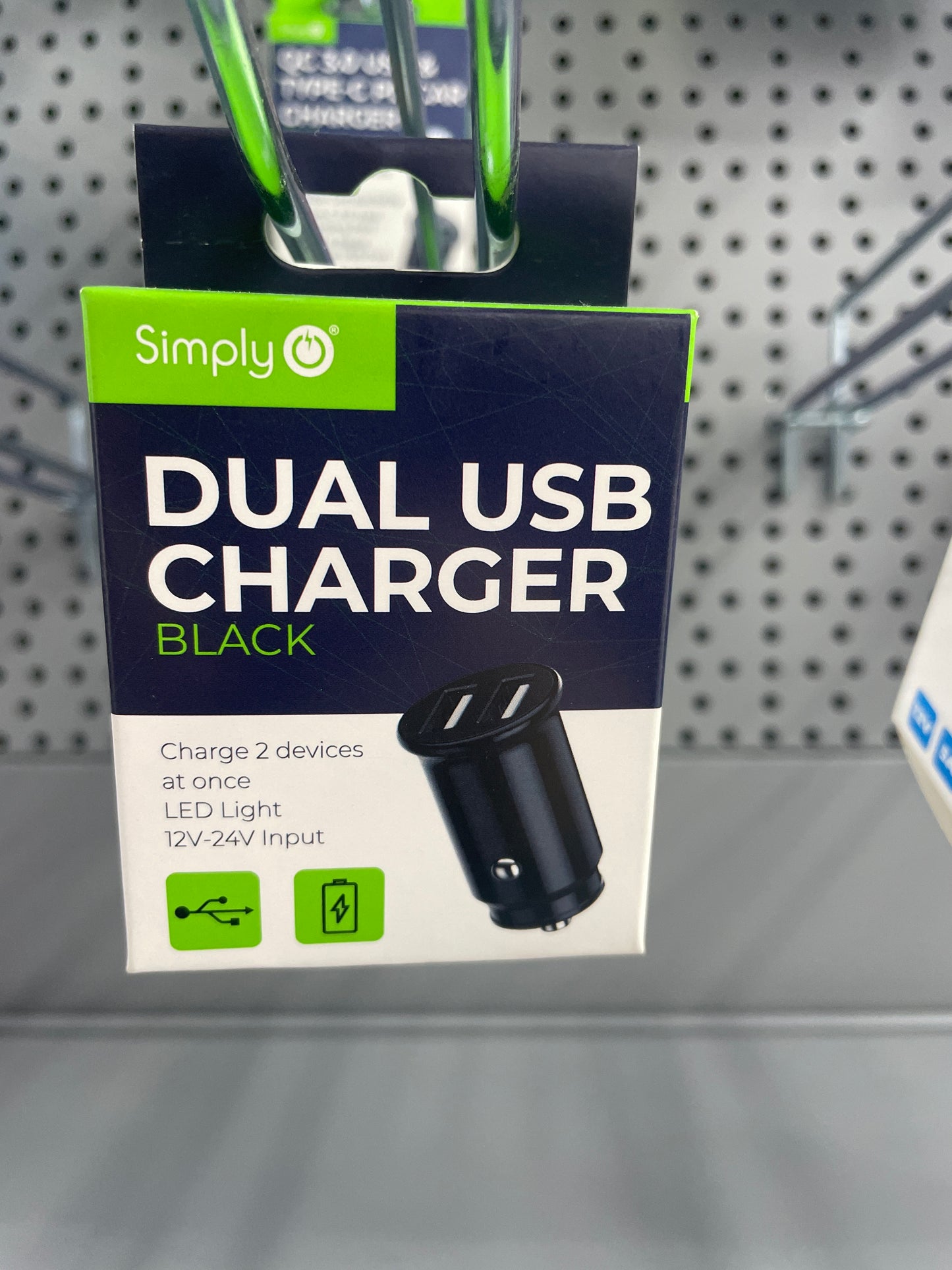 SIMPLY DUAL USB CHARGER BLACK