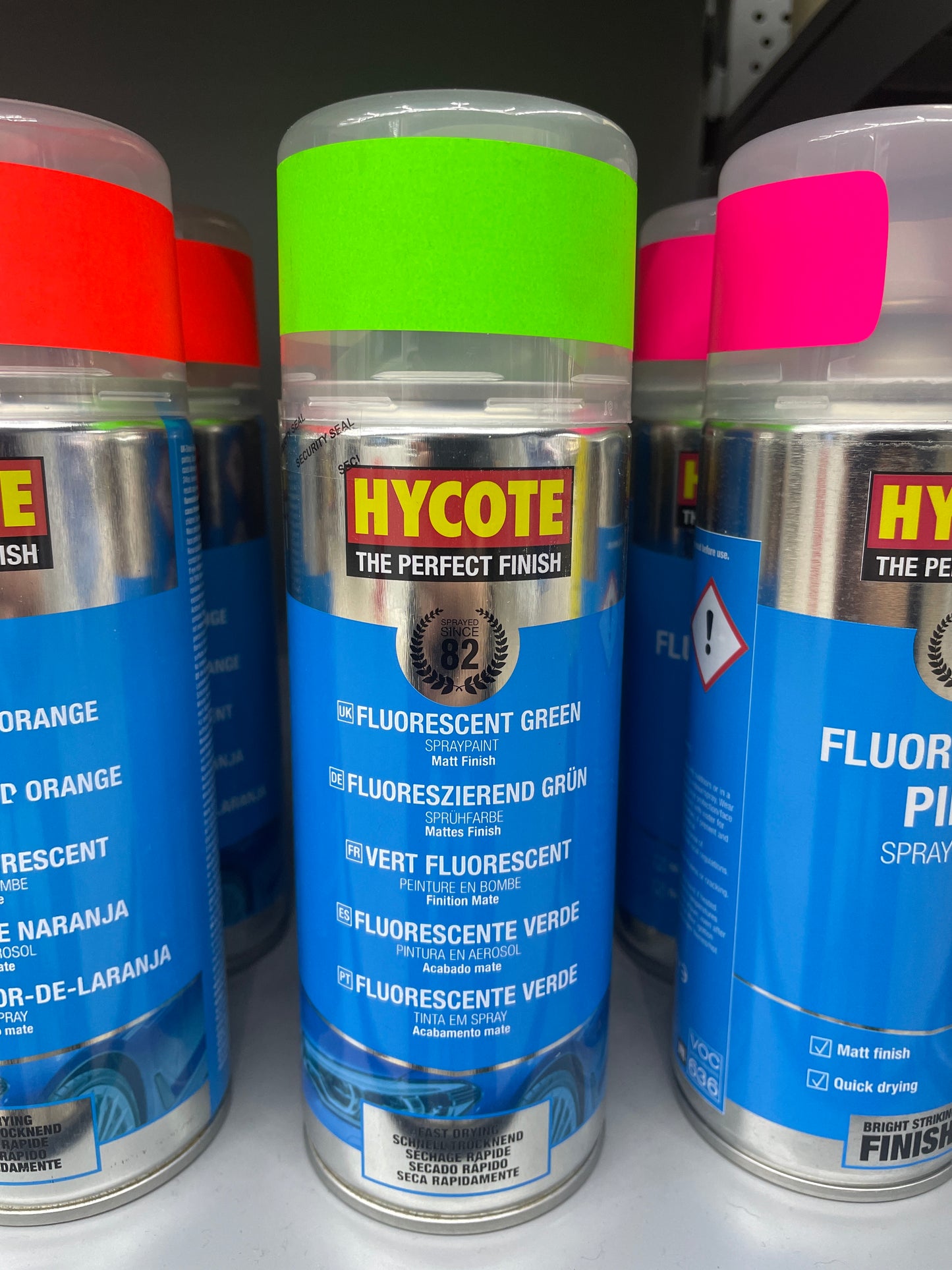 HYCOTE FLUORESCENT GREEN SPRAY PAINT